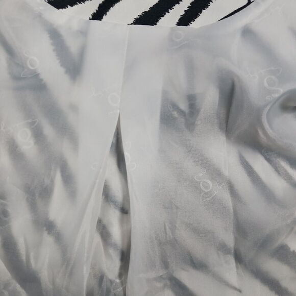 Samuel Dong Zebra Print Trench Coat Dolman Sleeves Dramatic All Season Size S - Picture 12 of 13